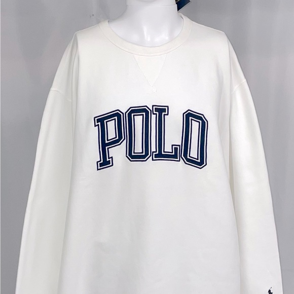 Polo Ralph Lauren Other - New 3XBig Polo Ralph Lauren White Blue Spellout Crewneck Pullover Sweatshirt